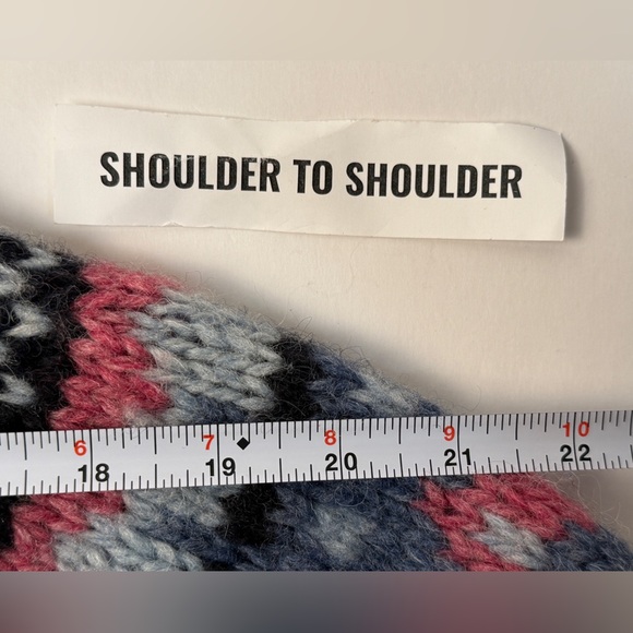 Fair Isle Handknitted New Wool Cardigan Made In Denmark Stofos - Picture 9 of 11